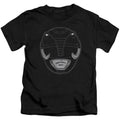 Power Rangers Black Ranger Mask Juvenile Kids Youth T Shirt Black Officially Licensed