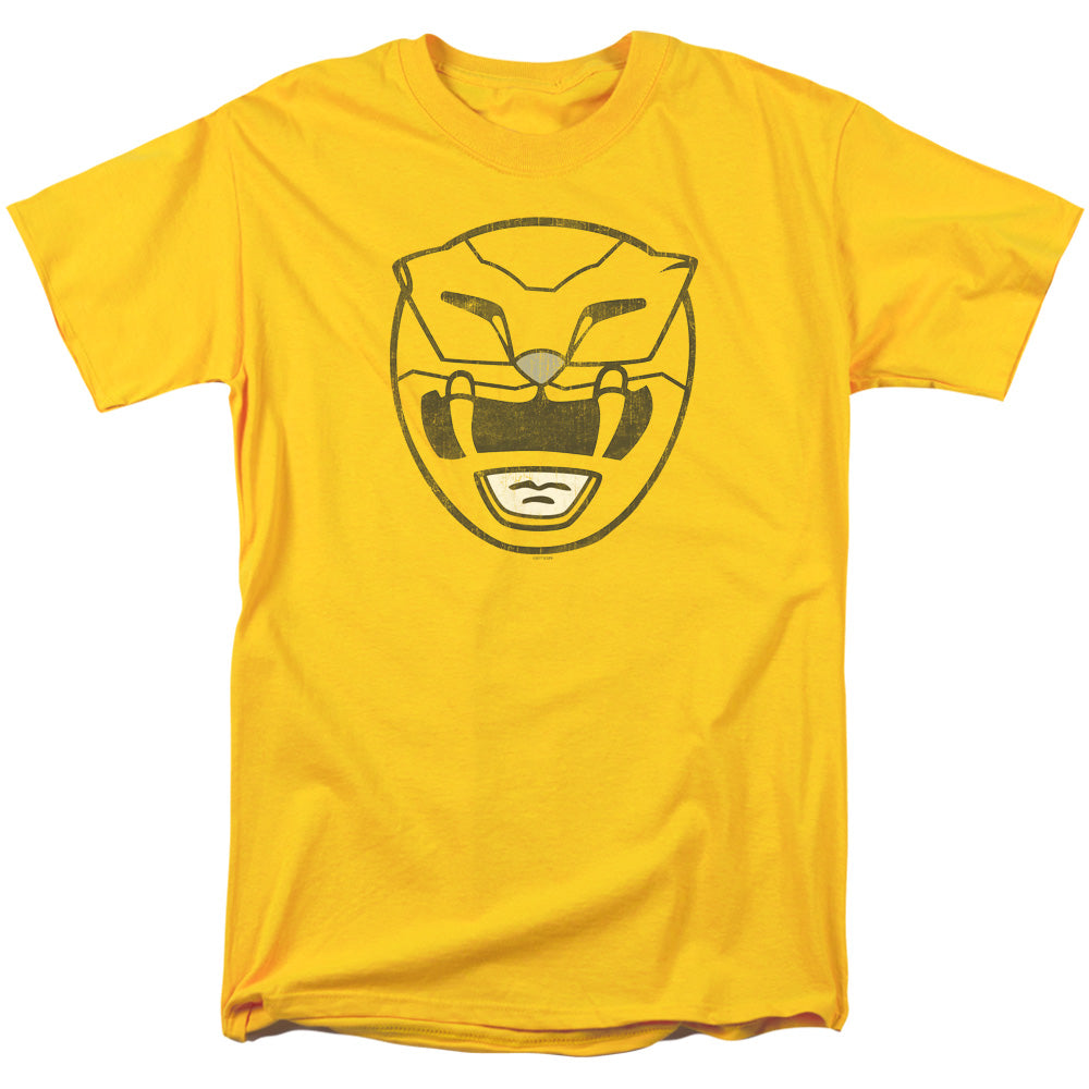 Power Rangers Yellow Ranger Mask Mens T Shirt Yellow Officially Licensed