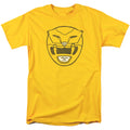 Power Rangers Yellow Ranger Mask Mens T Shirt Yellow Officially Licensed