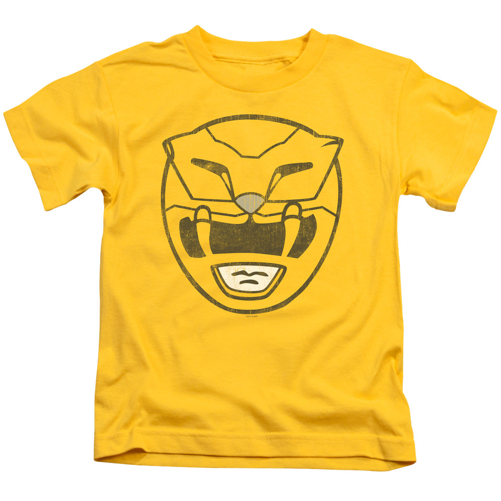 Power Rangers Yellow Ranger Mask Juvenile Kids Youth T Shirt Yellow Officially Licensed