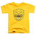 Power Rangers Yellow Ranger Mask Toddler Kids Youth T Shirt Yellow Officially Licensed