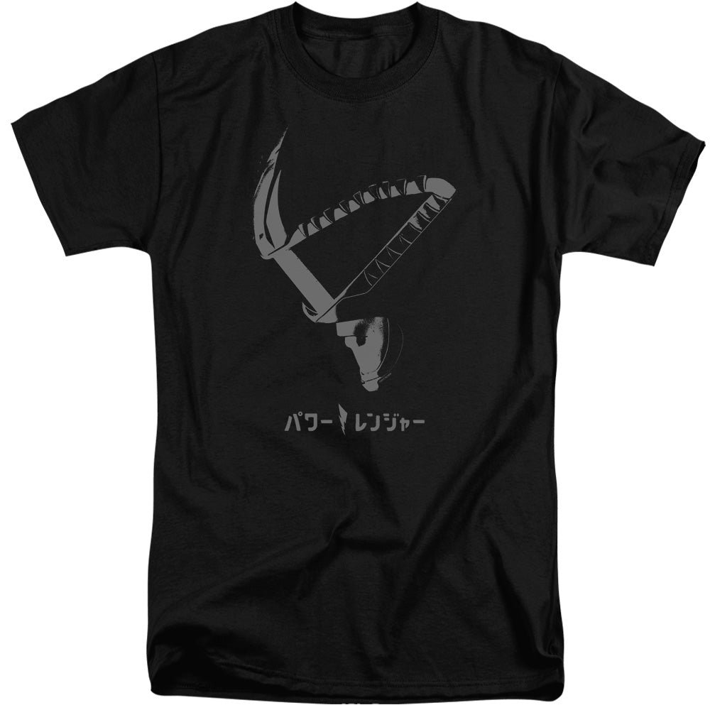 Power Rangers Helmet Mens Tall T Shirt Black Officially Licensed