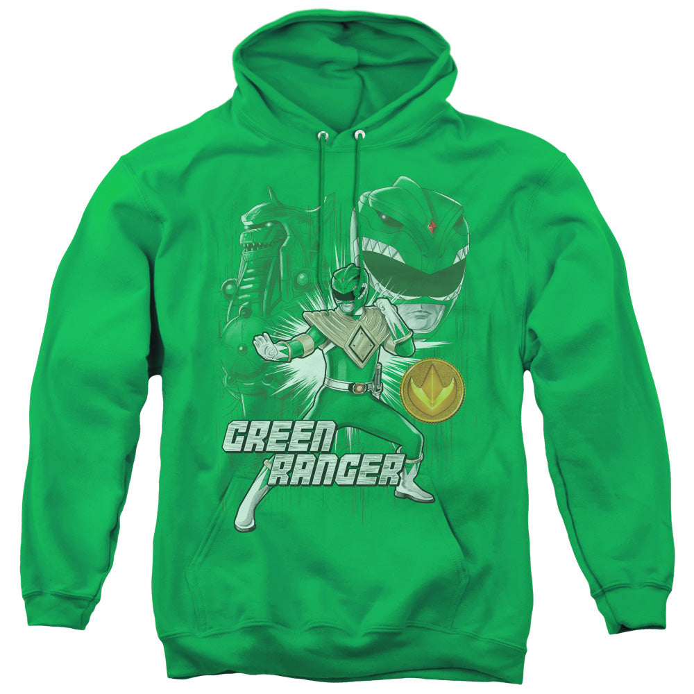Power Rangers Green Ranger Mens Hoodie Kelly Green Officially Licensed