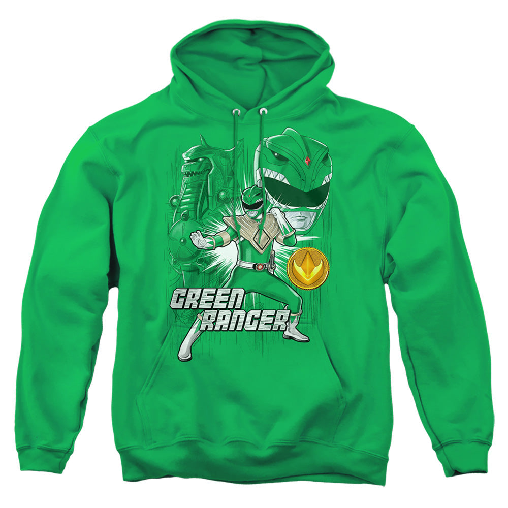 Power Rangers Green Ranger Mens Hoodie Kelly Green Officially Licensed