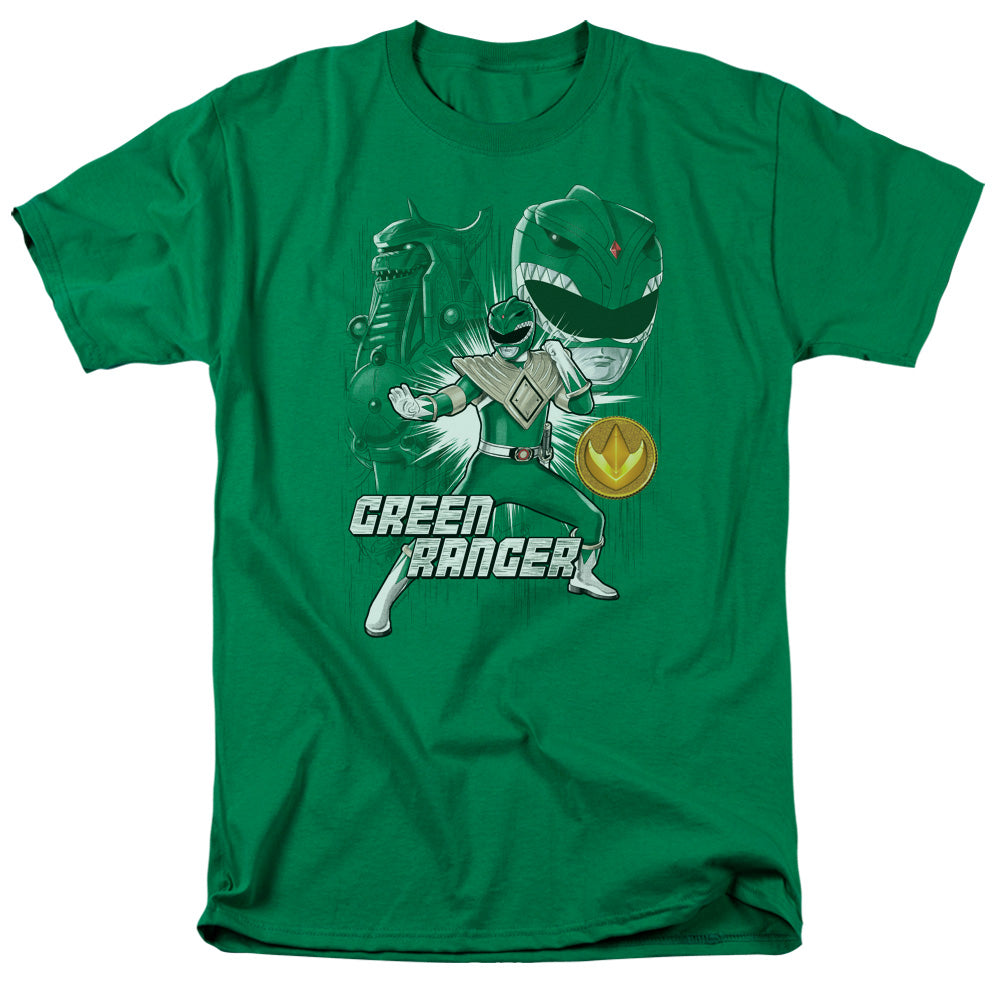 Power Rangers Green Ranger Mens T Shirt Kelly Green Officially Licensed