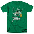 Power Rangers Green Ranger Mens T Shirt Kelly Green Officially Licensed