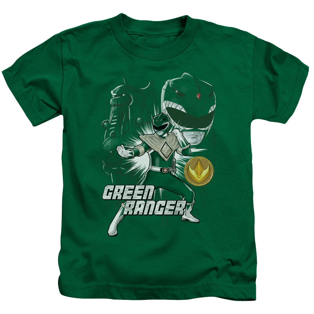 Power Rangers Green Ranger Juvenile Kids Youth T Shirt Kelly Green Officially Licensed