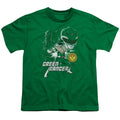 Power Rangers Green Ranger Kids Youth T Shirt Kelly Green Officially Licensed