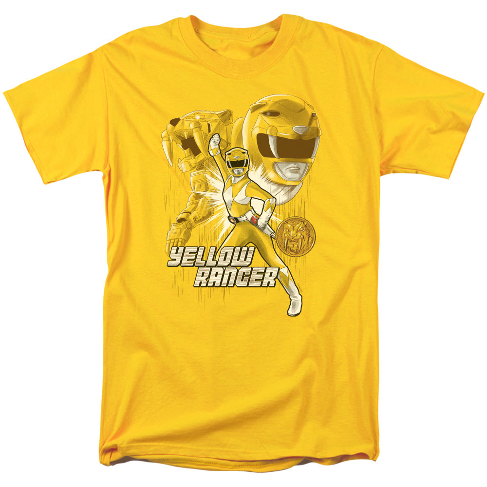 Power Rangers Yellow Ranger Mens T Shirt Yellow Officially Licensed