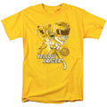 Power Rangers Yellow Ranger Mens T Shirt Yellow Officially Licensed