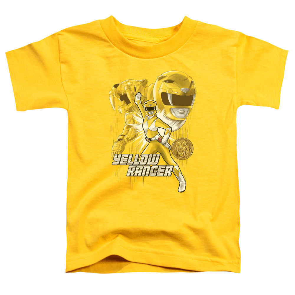 Power Rangers Yellow Ranger Toddler Kids Youth T Shirt Yellow Officially Licensed