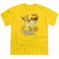 Power Rangers Yellow Ranger Kids Youth T Shirt Yellow Officially Licensed