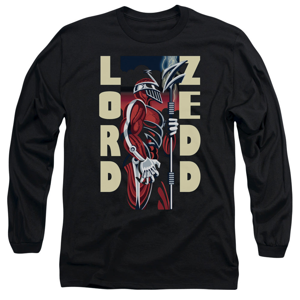 Power Rangers Zedd Deco Mens Long Sleeve Shirt Black Officially Licensed