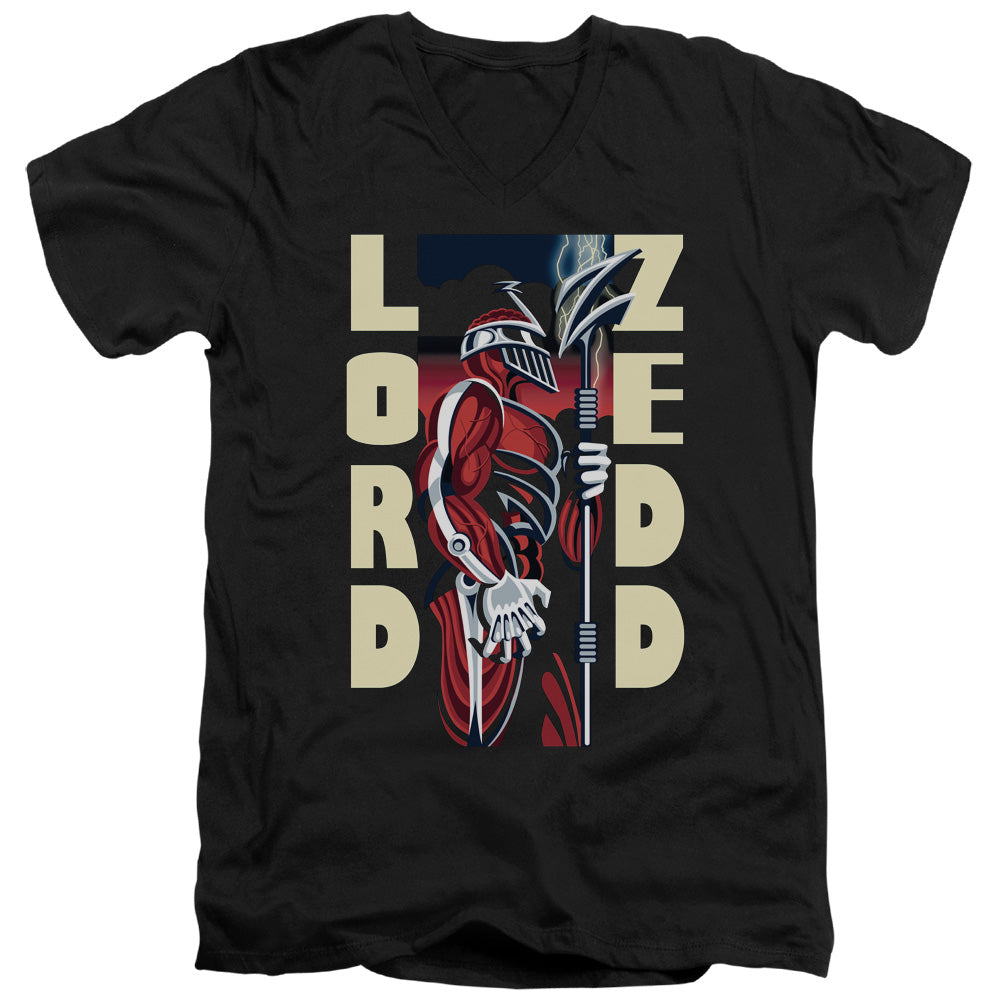 Power Rangers Zedd Deco Mens Slim Fit V-Neck T Shirt Black Officially Licensed