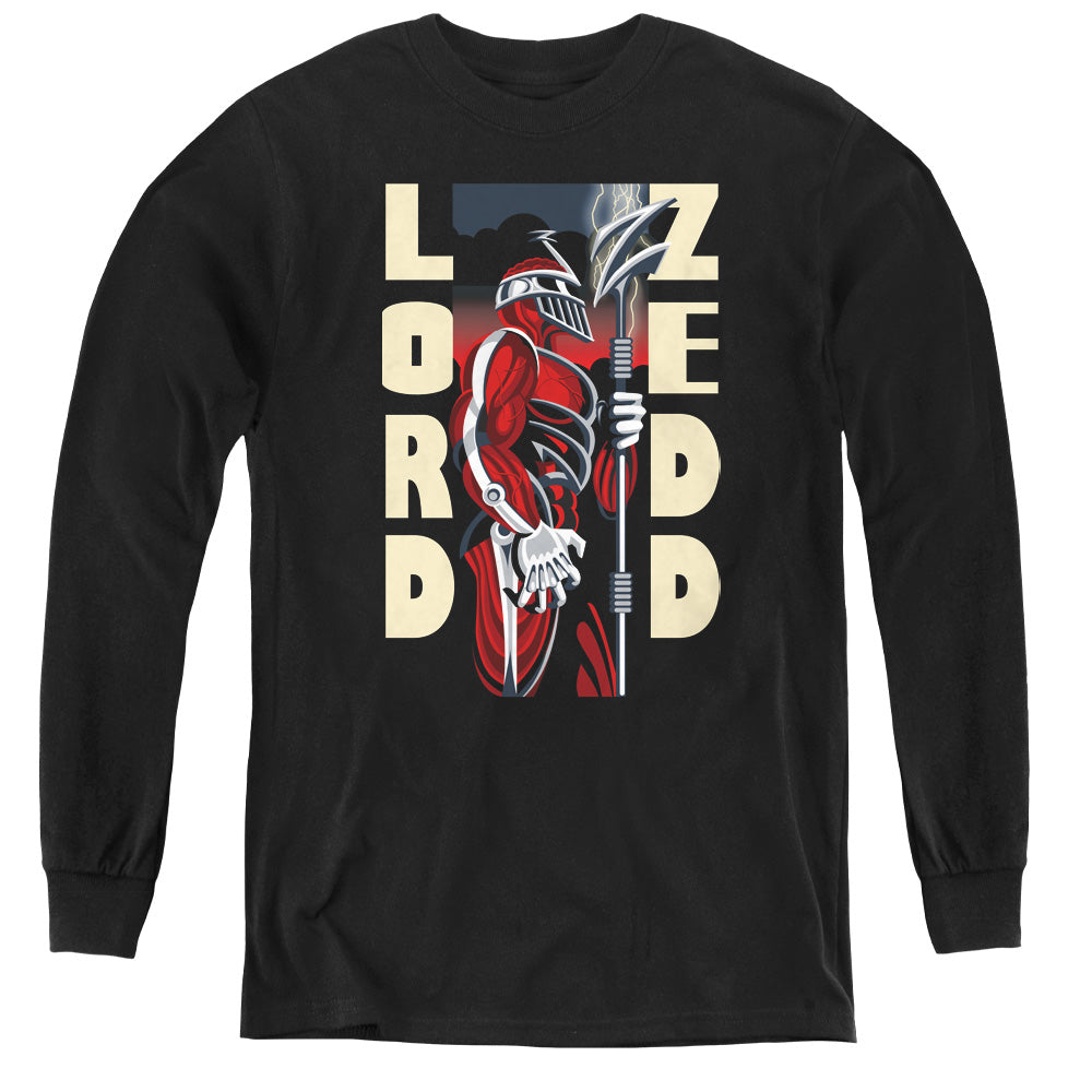Power Rangers Zedd Deco Long Sleeve Kids Youth T Shirt Black Officially Licensed