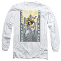 Power Rangers White Ranger Deco Mens Long Sleeve Shirt White Officially Licensed