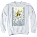 Power Rangers White Ranger Deco Mens Crewneck Sweatshirt White Officially Licensed