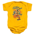 Power Rangers Charged Up Infant Baby Snapsuit Gold Officially Licensed