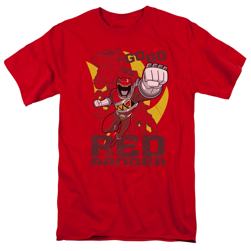 Power Rangers Go Red Mens T Shirt Red Officially Licensed