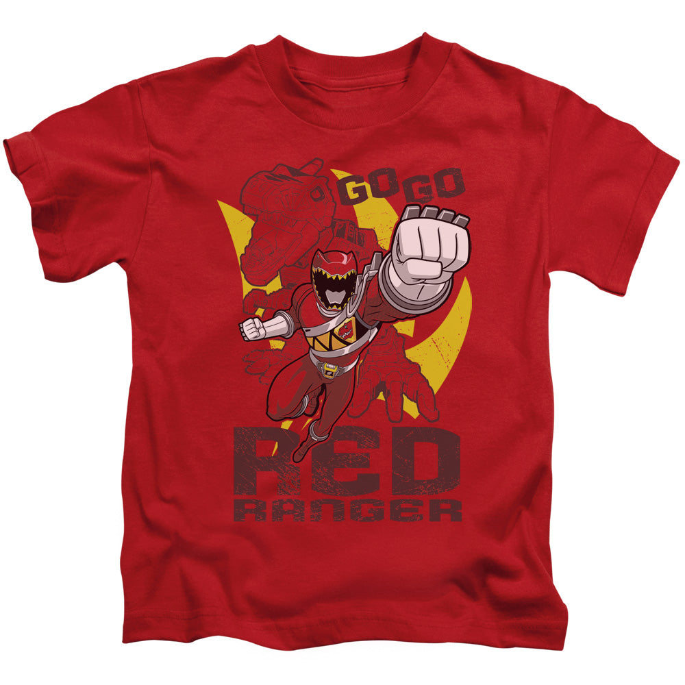 Power Rangers Go Red Juvenile Kids Youth T Shirt Red Officially Licensed