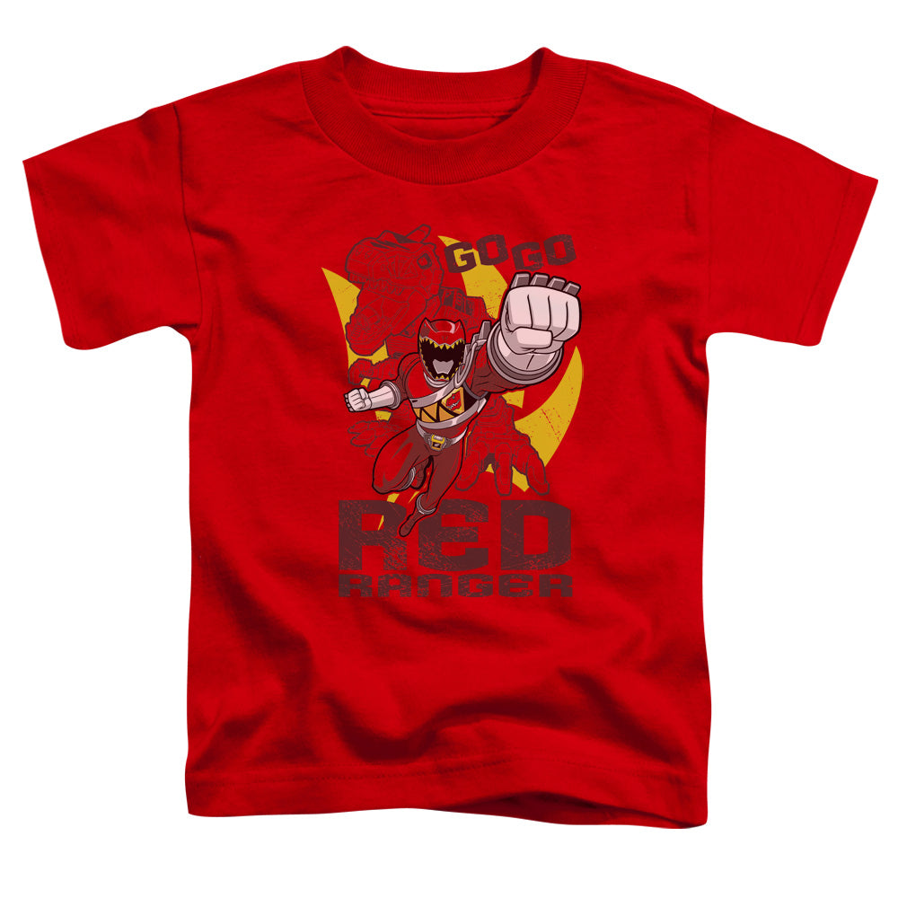 Power Rangers Go Red Toddler Kids Youth T Shirt Red Officially Licensed