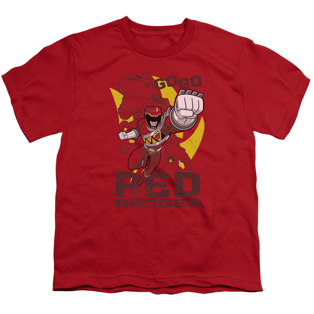 Power Rangers Go Red Kids Youth T Shirt Red Officially Licensed