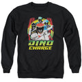 Power Rangers Dino Lightning Mens Crewneck Sweatshirt Black Officially Licensed