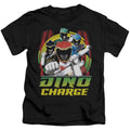 Power Rangers Dino Lightning Juvenile Kids Youth T Shirt Black Officially Licensed