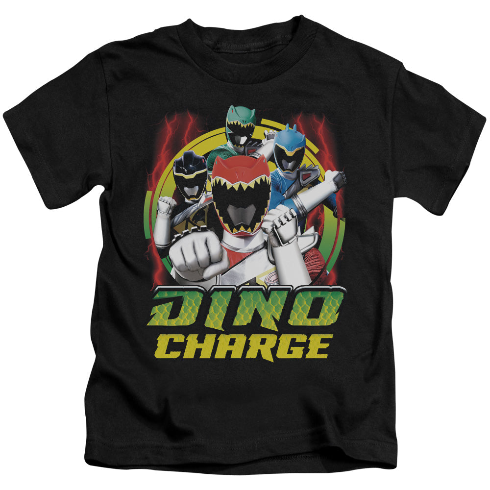 Power Rangers Dino Lightning Juvenile Kids Youth T Shirt Black Officially Licensed