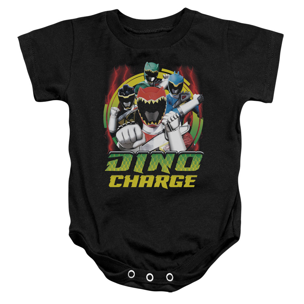 Power Rangers Dino Lightning Infant Baby Snapsuit Black Officially Licensed