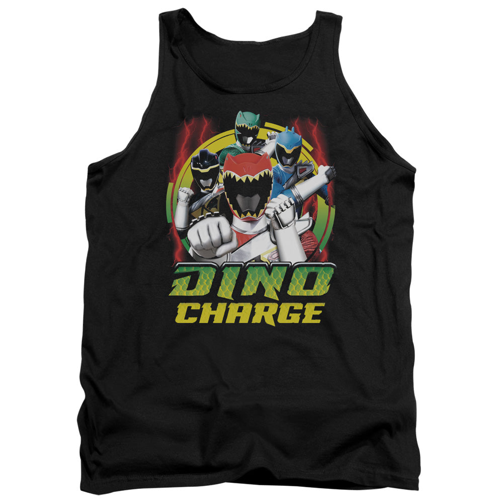 Power Rangers Dino Lightning Mens Tank Top Shirt Black Officially Licensed