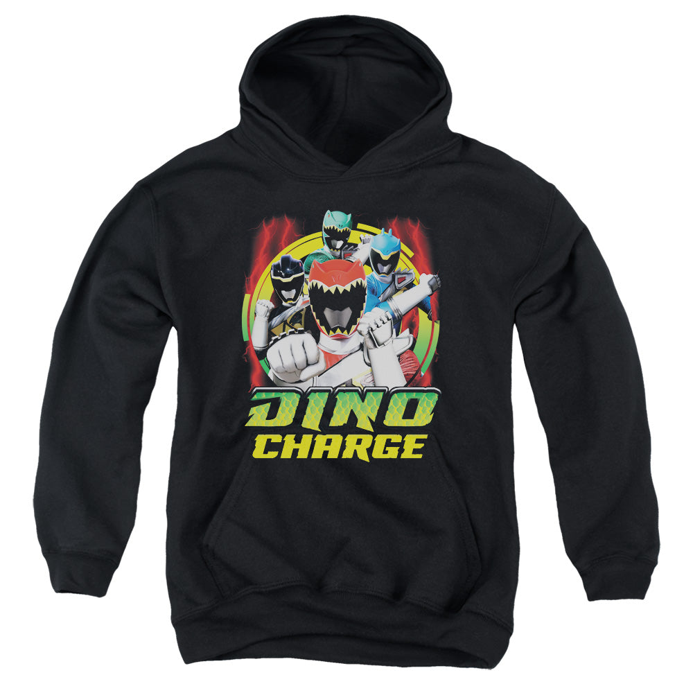 Power Rangers Dino Lightning Kids Youth Hoodie Black Officially Licensed