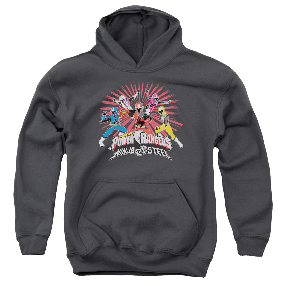 Power Rangers Ninja Blast Kids Youth Hoodie Charcoal Officially Licensed