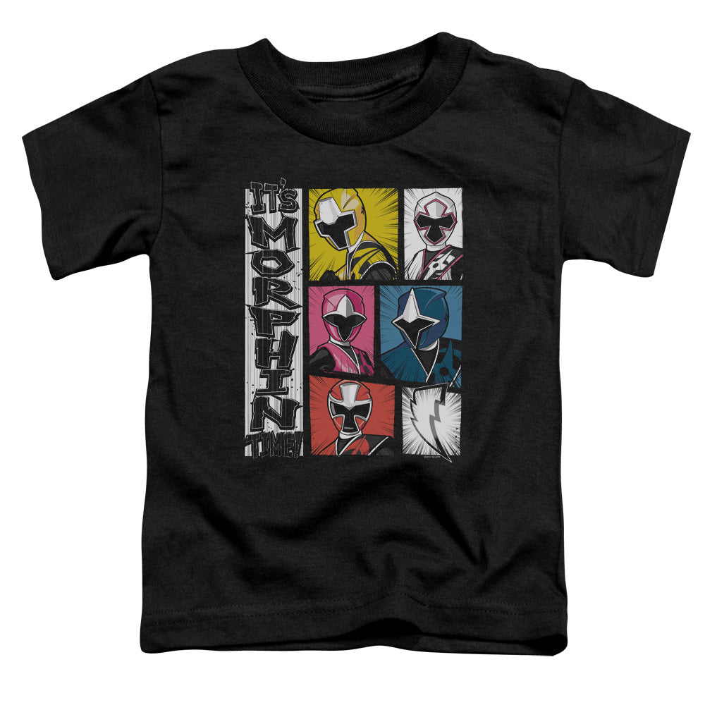Power Rangers Its Morphin Time Toddler Kids Youth T Shirt Black Officially Licensed