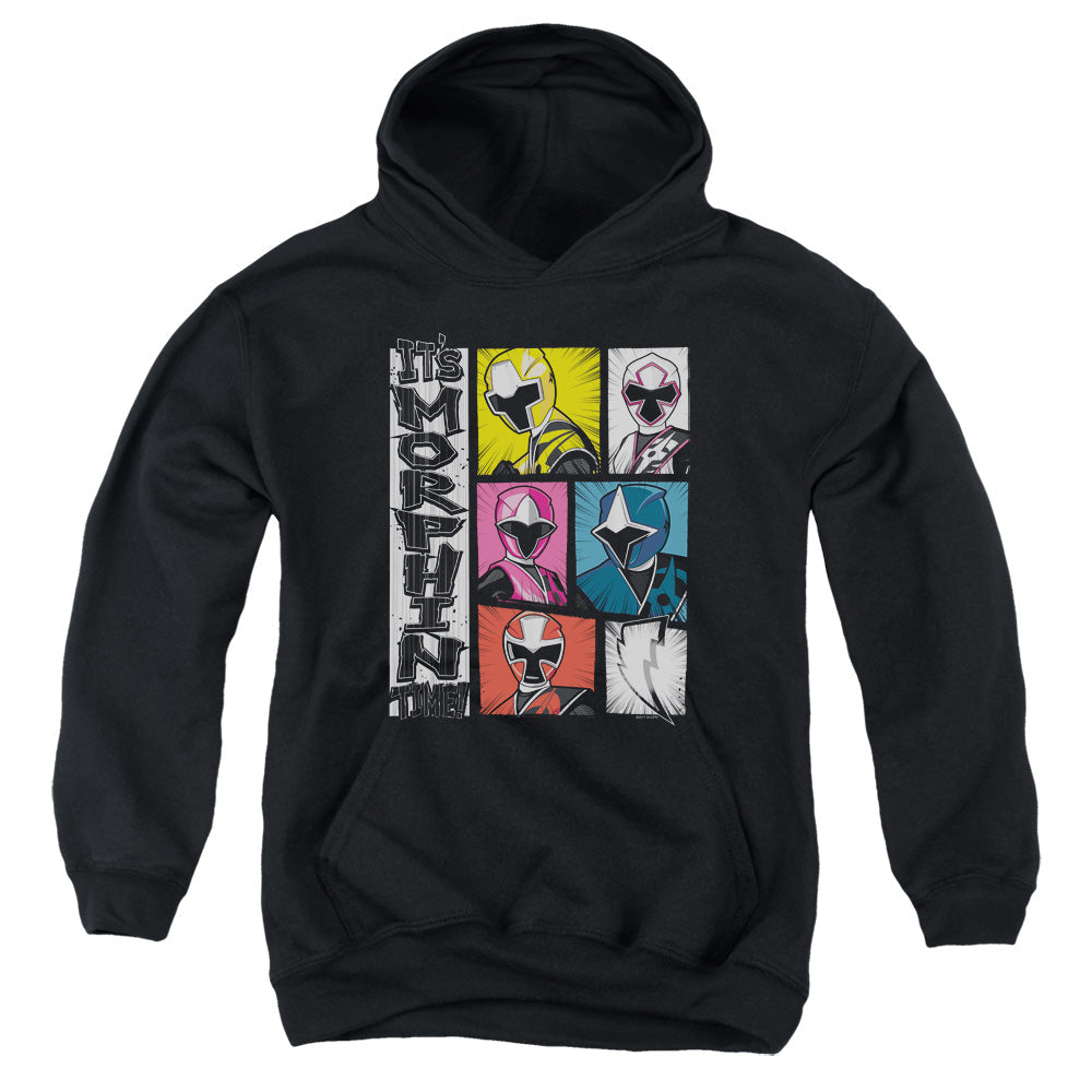Power Rangers Its Morphin Time Kids Youth Hoodie Black Officially Licensed