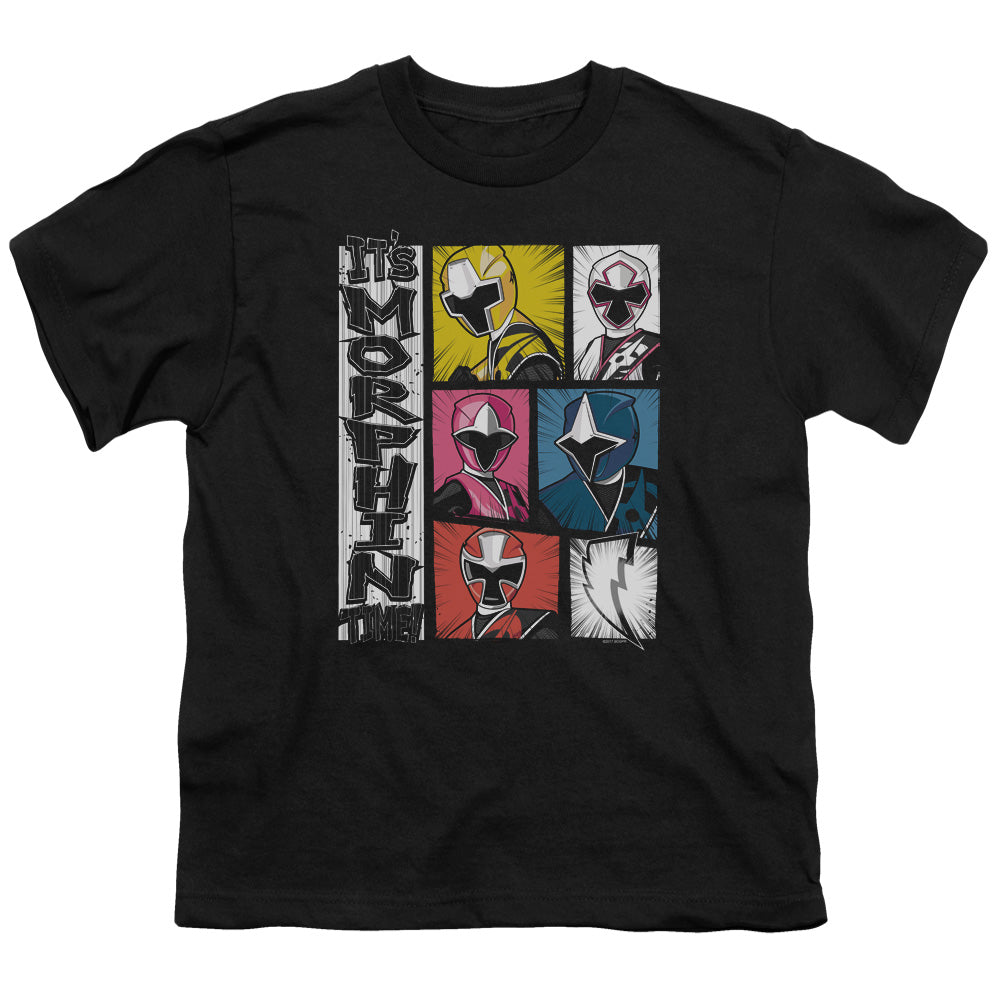 Power Rangers Its Morphin Time Kids Youth T Shirt Black Officially Licensed
