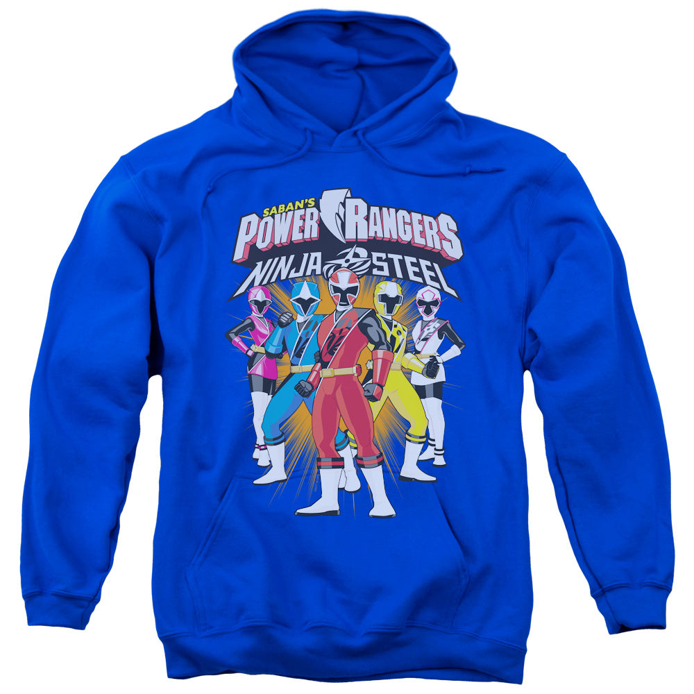 Power Rangers Team Lineup Mens Hoodie Royal Blue Officially Licensed