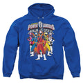 Power Rangers Team Lineup Mens Hoodie Royal Blue Officially Licensed