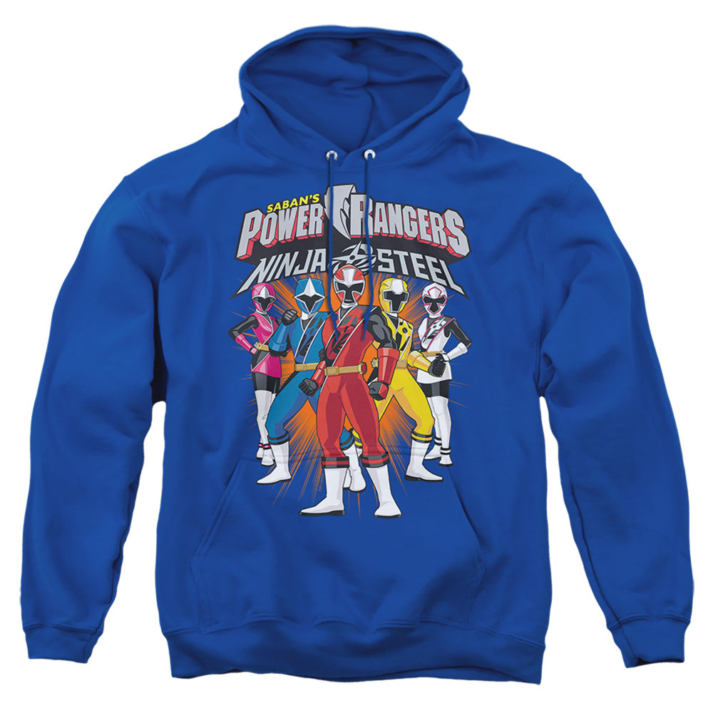 Power Rangers Team Lineup Mens Hoodie Royal Blue Officially Licensed