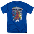 Power Rangers Team Lineup Mens T Shirt Royal Blue Officially Licensed