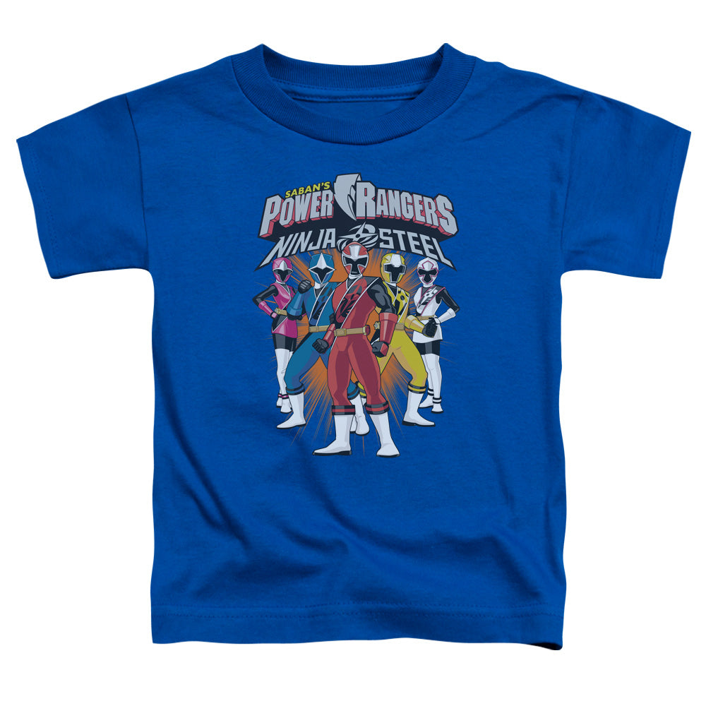 Power Rangers Team Lineup Toddler Kids Youth T Shirt Royal Blue Officially Licensed