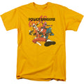 Power Rangers Attack Mens T Shirt Gold Officially Licensed
