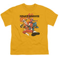 Power Rangers Attack Kids Youth T Shirt Gold Officially Licensed