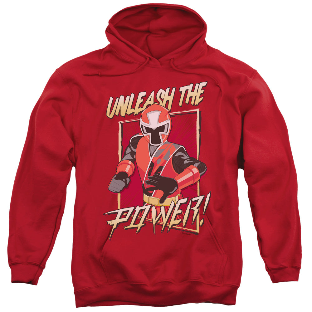 Power Rangers Unleash Mens Hoodie Red Officially Licensed