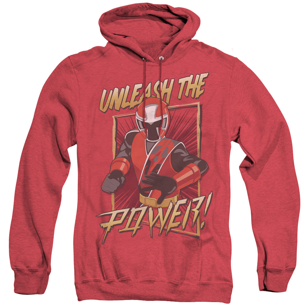 Power Rangers Unleash Heather Mens Hoodie Red Officially Licensed