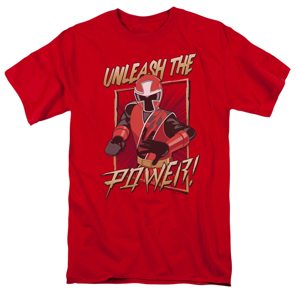 Power Rangers Unleash Mens T Shirt Red Officially Licensed