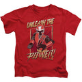 Power Rangers Unleash Juvenile Kids Youth T Shirt Red Officially Licensed
