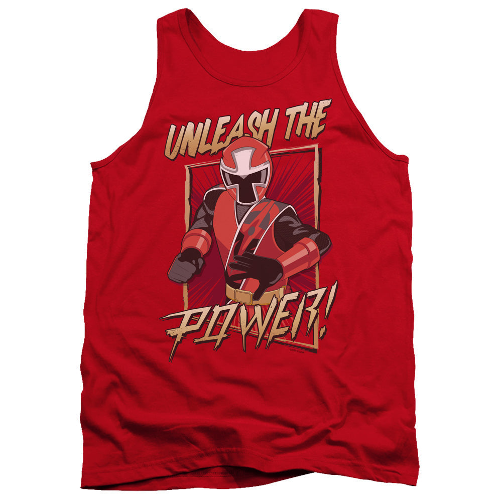 Power Rangers Unleash Mens Tank Top Shirt Red Officially Licensed