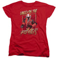 Power Rangers Unleash Womens T Shirt Red Officially Licensed