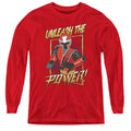 Power Rangers Unleash Long Sleeve Kids Youth T Shirt Red Officially Licensed
